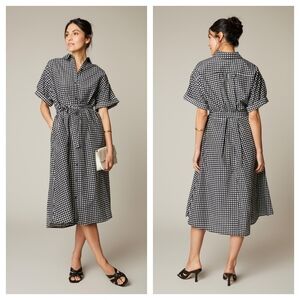 Tucker The Sarah Shirtdress In Black Gingham